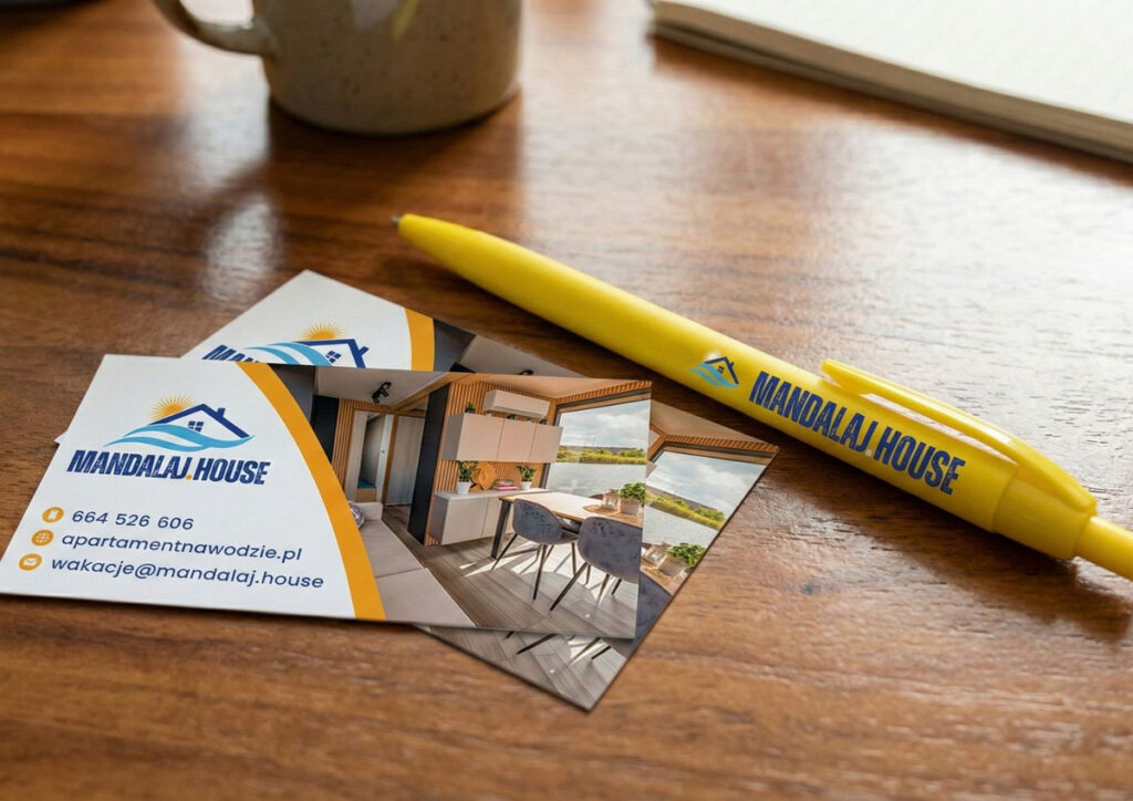 Wizytówki Mandalaj.HOUSE - apartament na wodzie